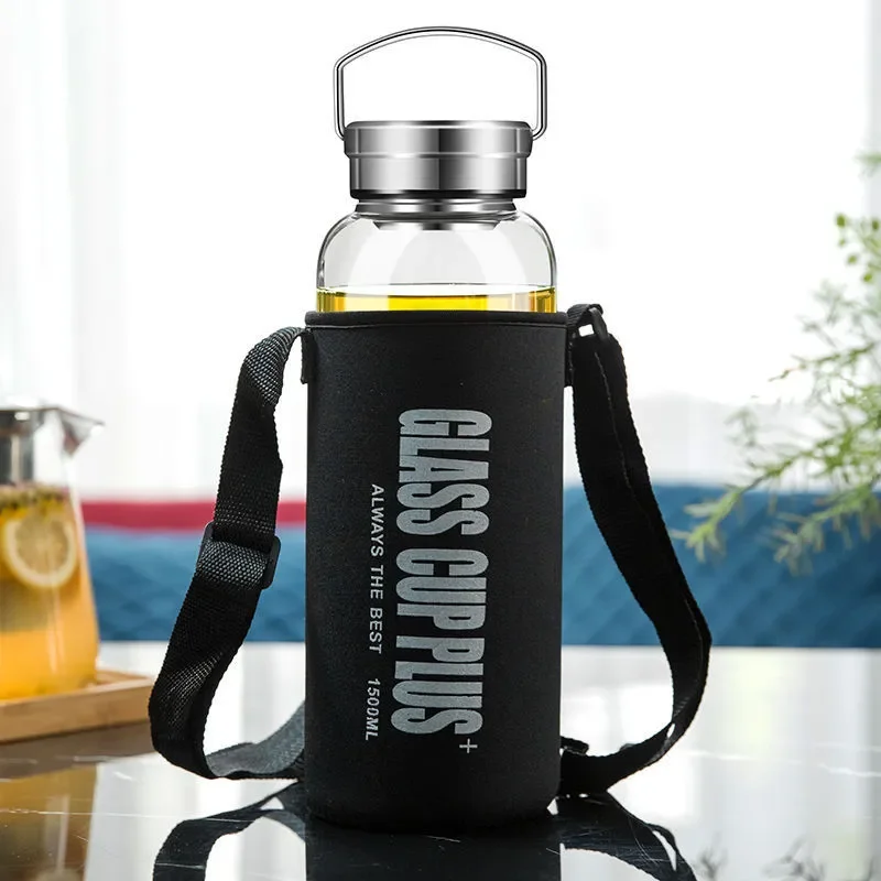 Botella de agua de vidrio de 2 - Outdoor Sport Glass Water Bottle reseña y precio